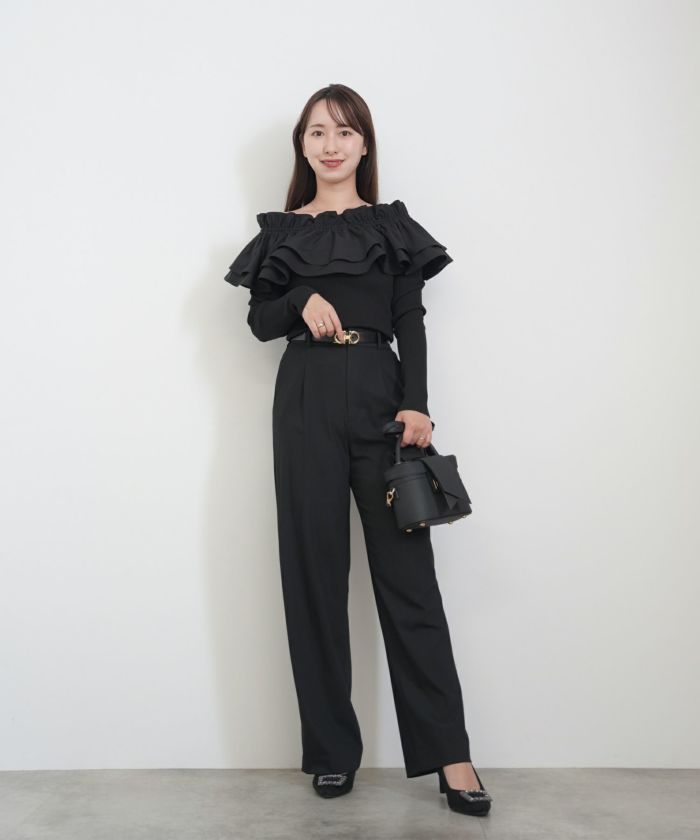 限定Price！SALE ダブルフリル オフショル ニット トップス