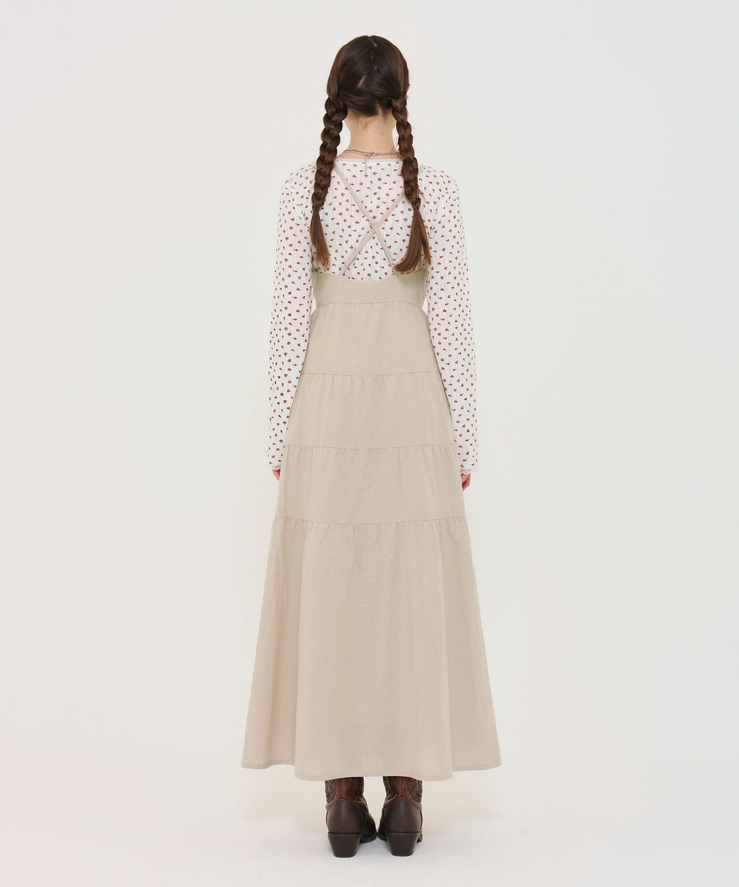 ワンピース/キャミソールワンピース/ティアー/ロング丈