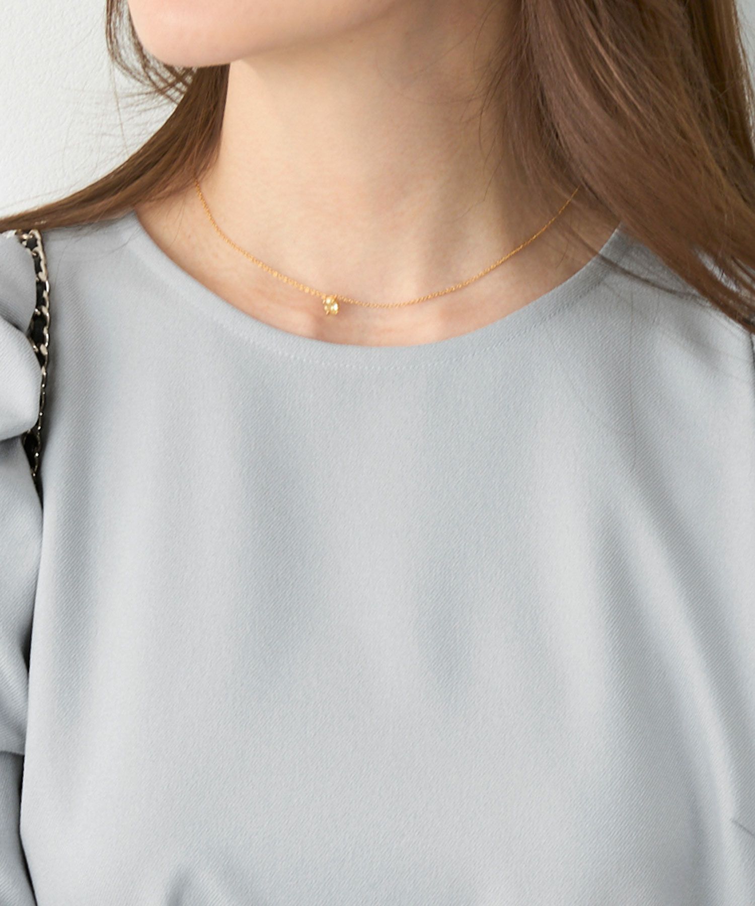 新色追加/手洗い可/日本製/アンチピリング/トップス/ブラウス/長袖/パワーショルダー/袖山ギャザー/大人可愛い