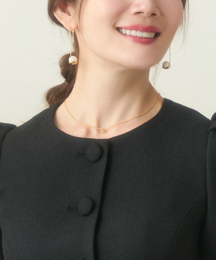 ペプラムコクーン くるみボタン ジャケット Liala×PG 全3色｜lpg241