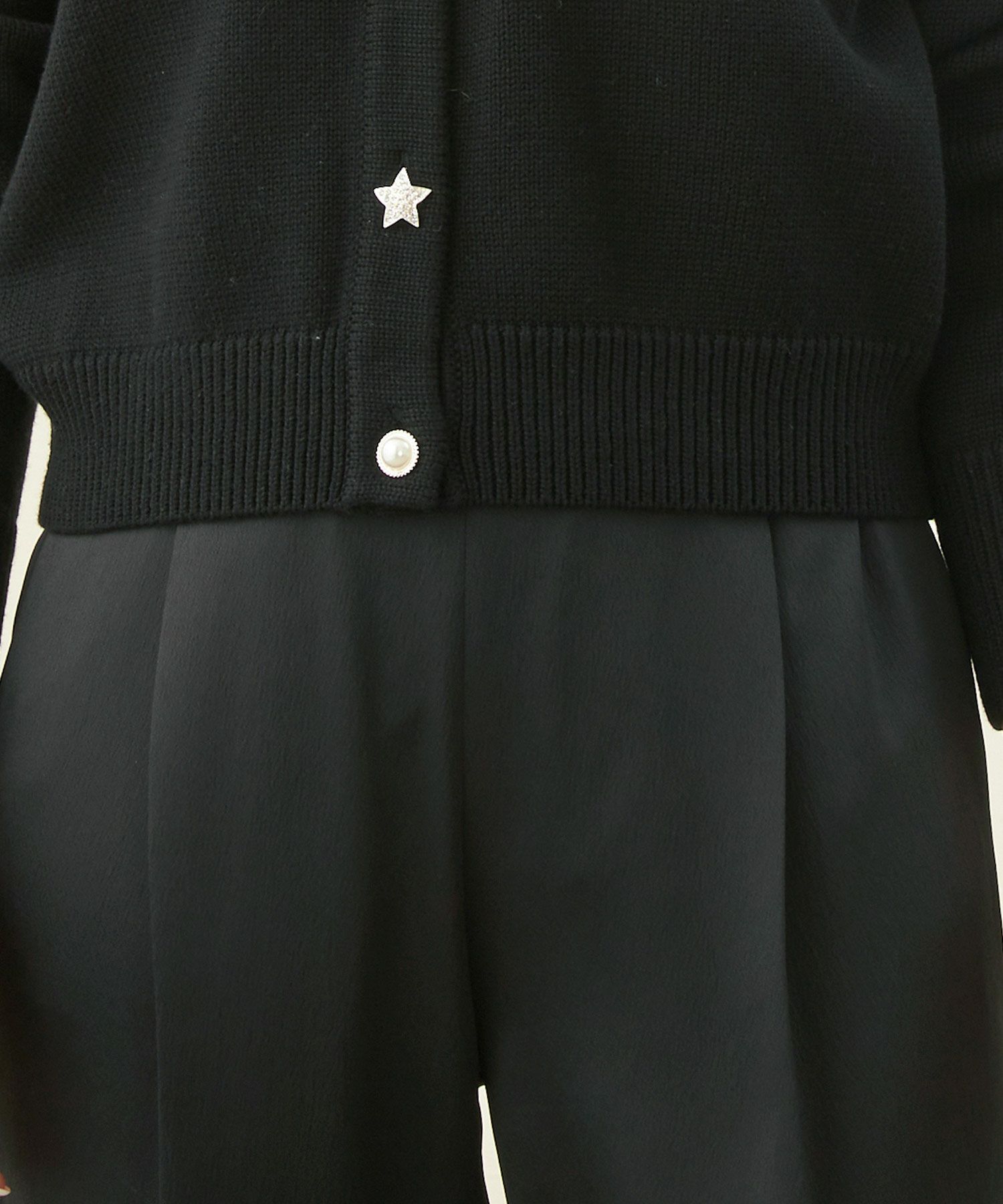 手洗い可/トップス/ニット/カーディガン/長袖/ビジューボタン/ハート/星/モチーフ/大人/上品/可愛い