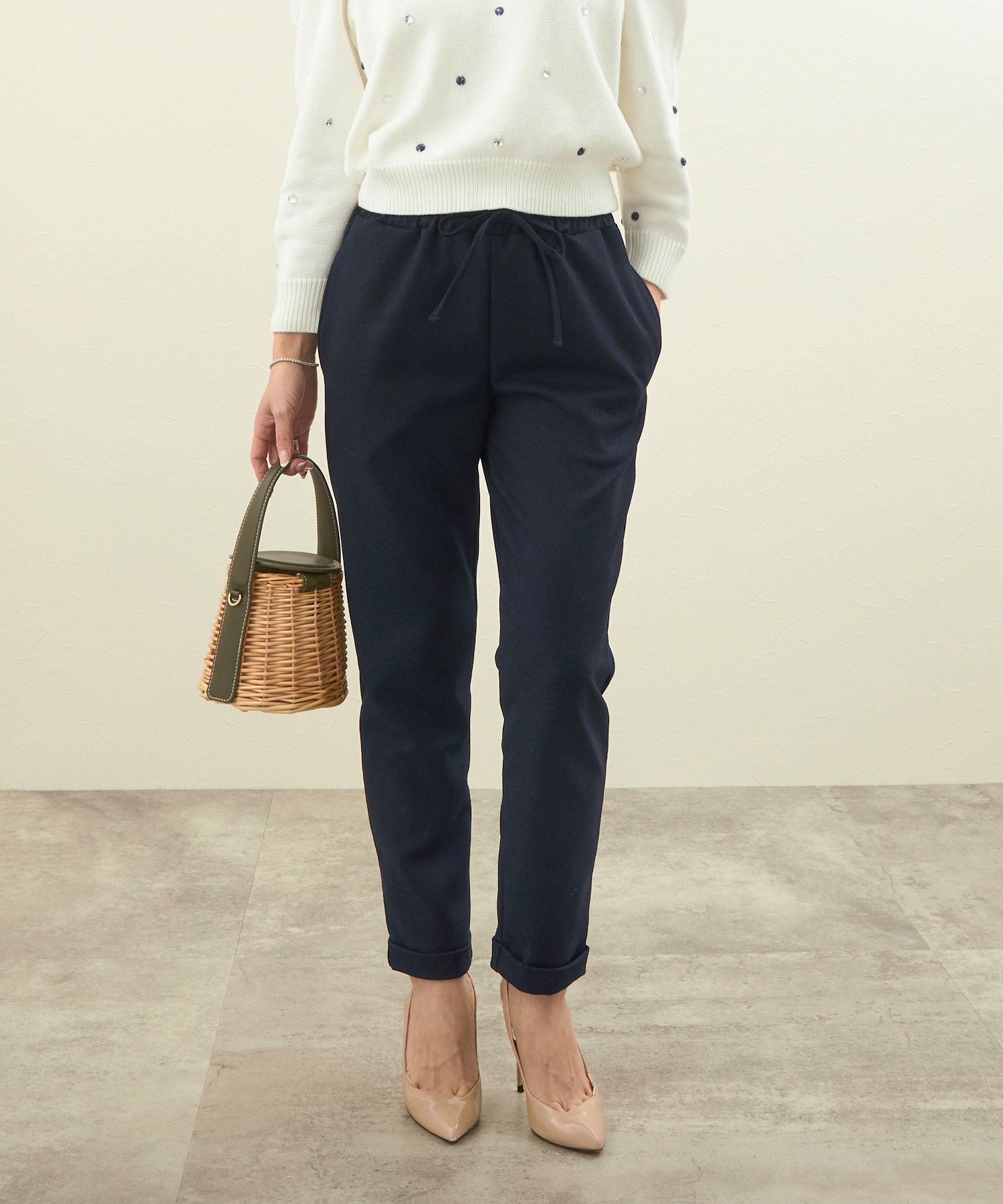 手洗い可/ボトムス/パンツ/ドロスト/綺麗め/オフィス/大人/上品/可愛い