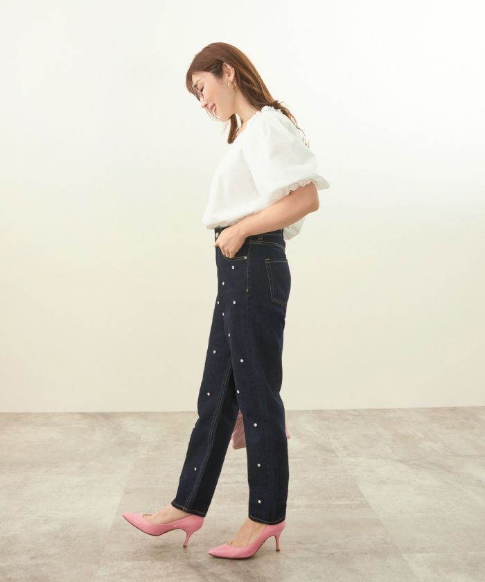 Pistola Denim パンツ ボトム デニム ジーンズ ラインストーン セール】ラインストーンデニムパンツ（デニムパンツ）｜SHEENA