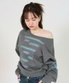 スプレーデザイン オフショルスウェット TINA：JOJUN 全2色