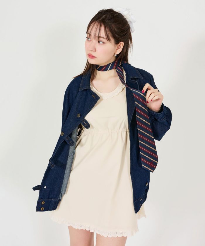 GW-SALE エンブレム刺繍入り ストライプネクタイ TINA:JOJUN 全 GW-SALE エンブレム刺繍入り ストライプネクタイ TINA:JOJUN 全