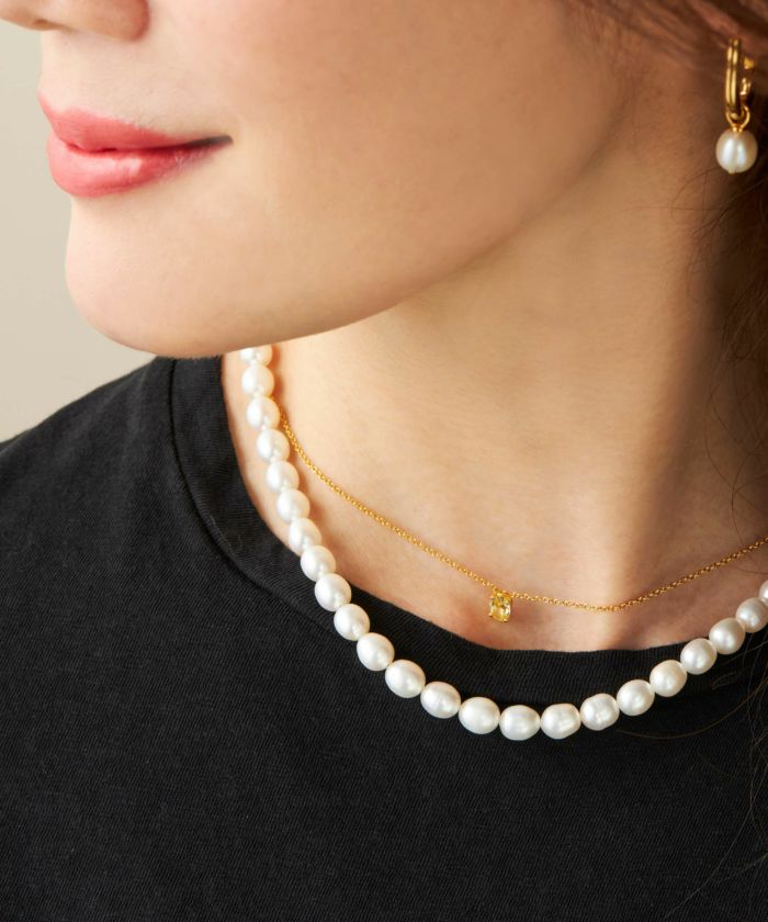 淡水パール ネックレス Freshwater Pearl Necklace （Liala） 全1種 ｜lia915-9767【1】