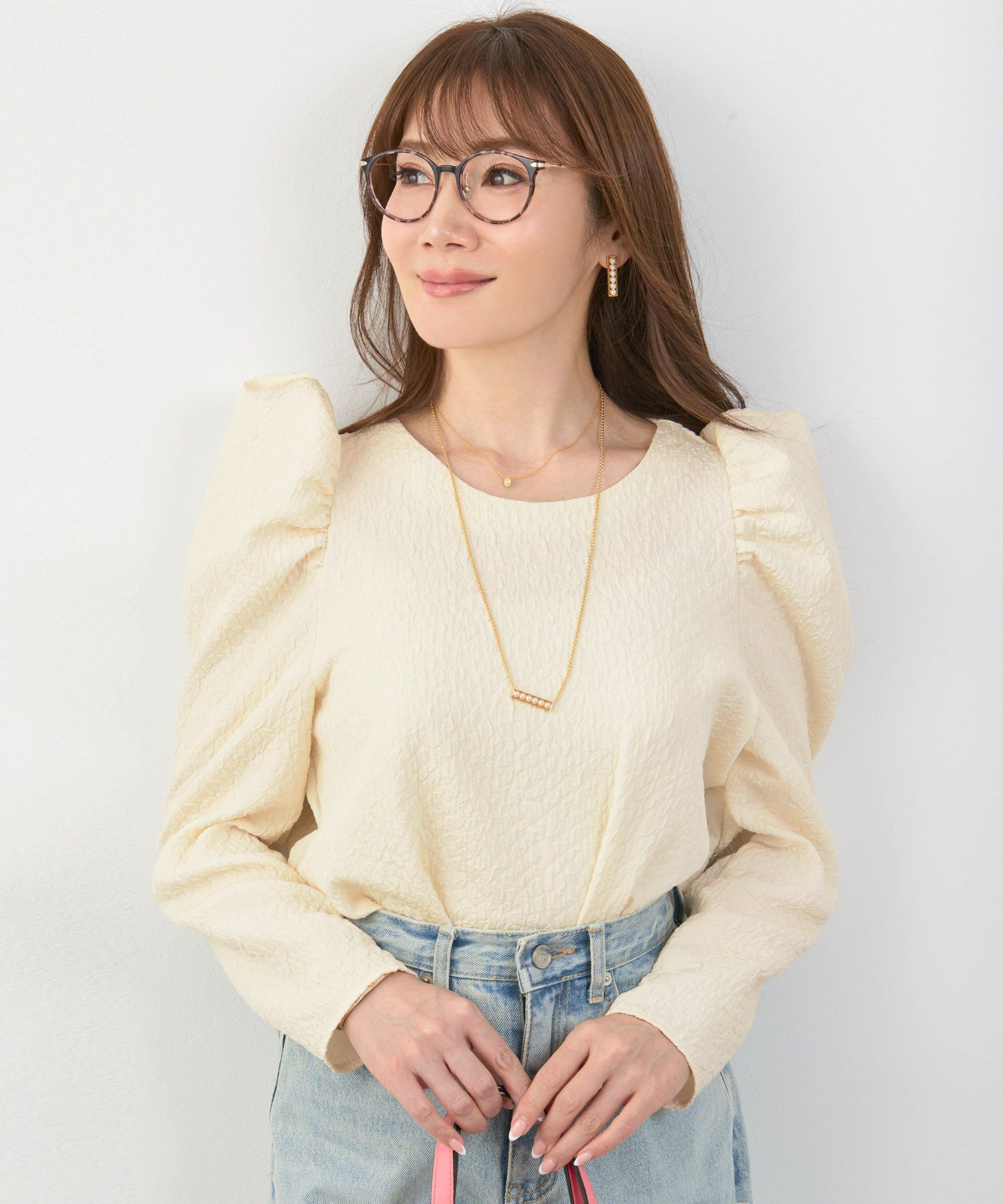 新色追加手洗い可日本製トップスレディースオフィスかわいいきれいめおしゃれ春白黒ジョイントスペース