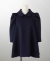 レディース/トップス/カットソー/ボンディング/襟付き/春/夏/秋/6分袖/杢グレー/アイボリー/ネイビー