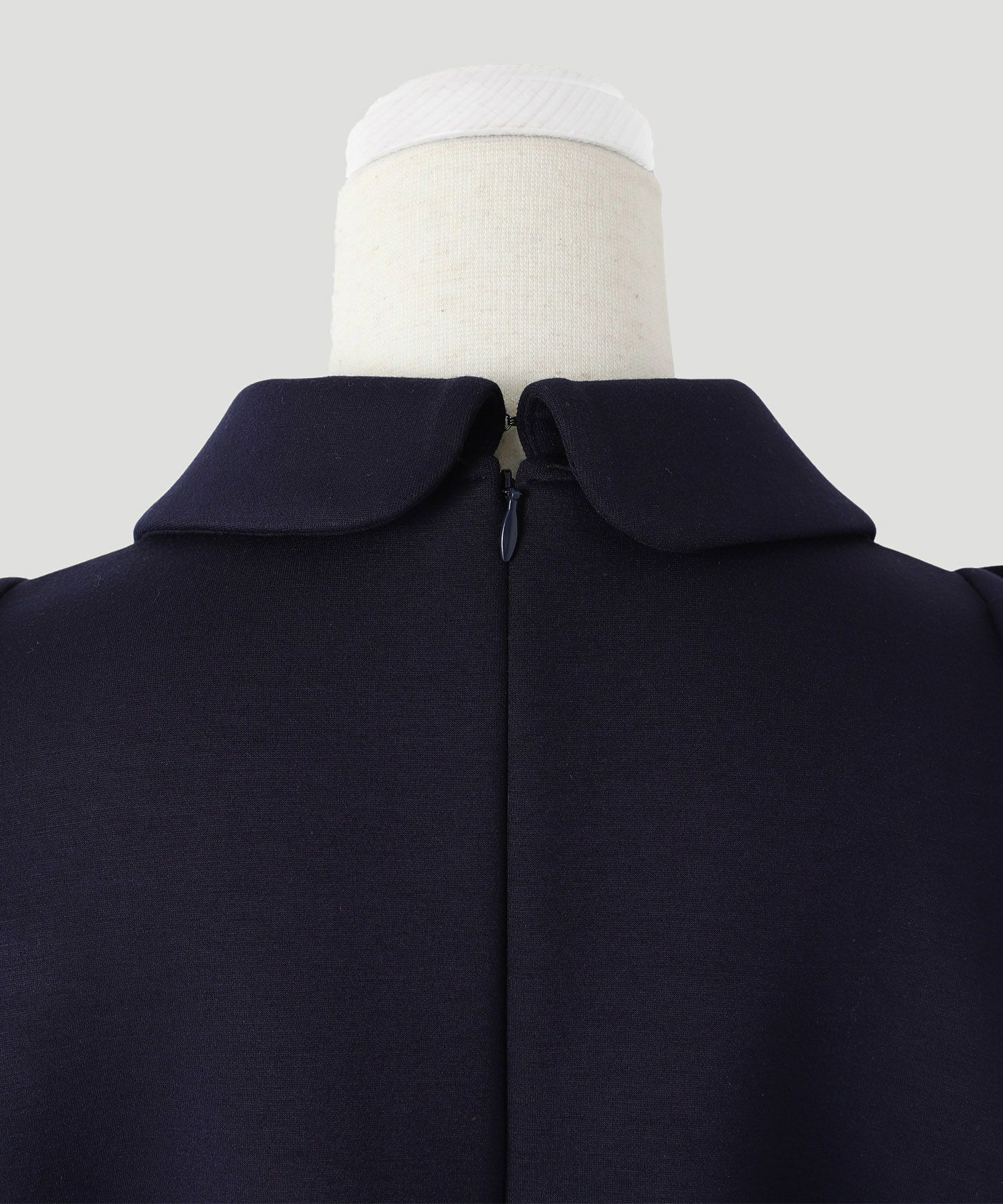 レディース/トップス/カットソー/ボンディング/襟付き/春/夏/秋/6分袖/杢グレー/アイボリー/ネイビー