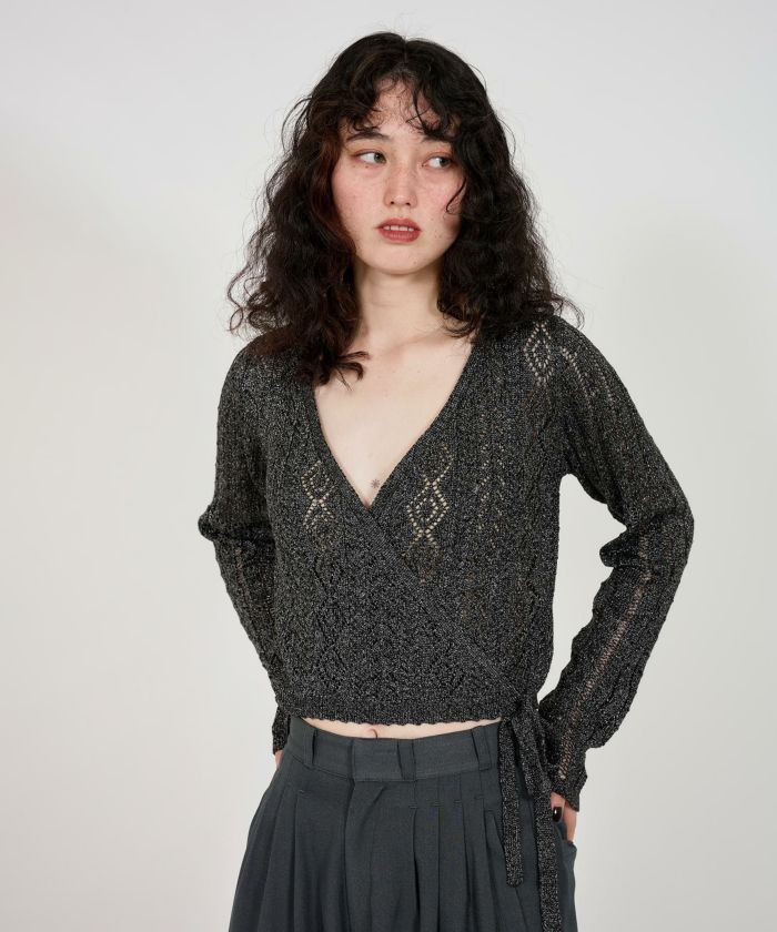 GW-SALE 透かし編み カシュクールニット TINA:JOJUN 全2色 GW-SALE 透かし編み カシュクールニット TINA:JOJUN 全2色
