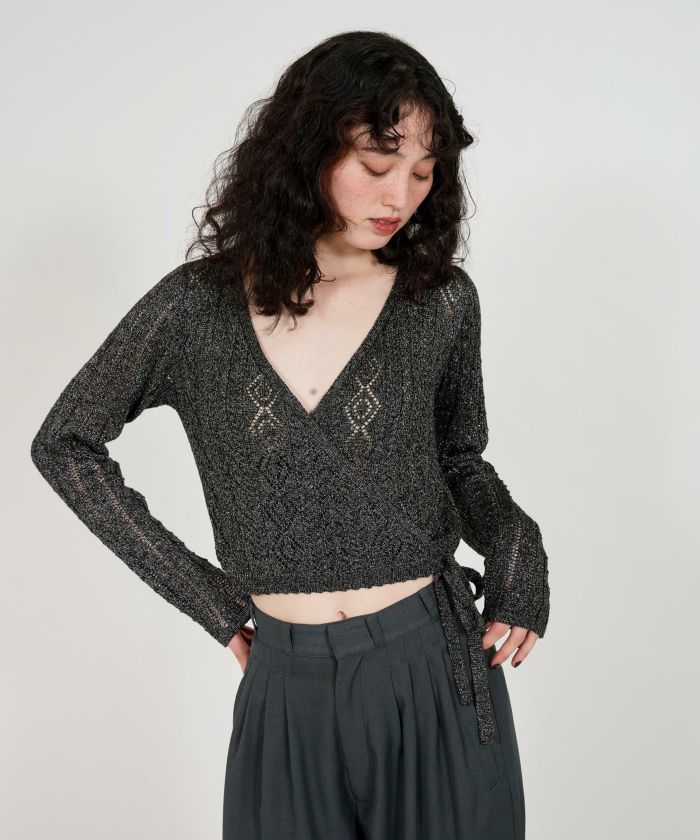 ダニエラグレジス カシュクール コットン ニット Early-Autumn-SALE 透かし編み カシュクールニット TINA：JOJUN