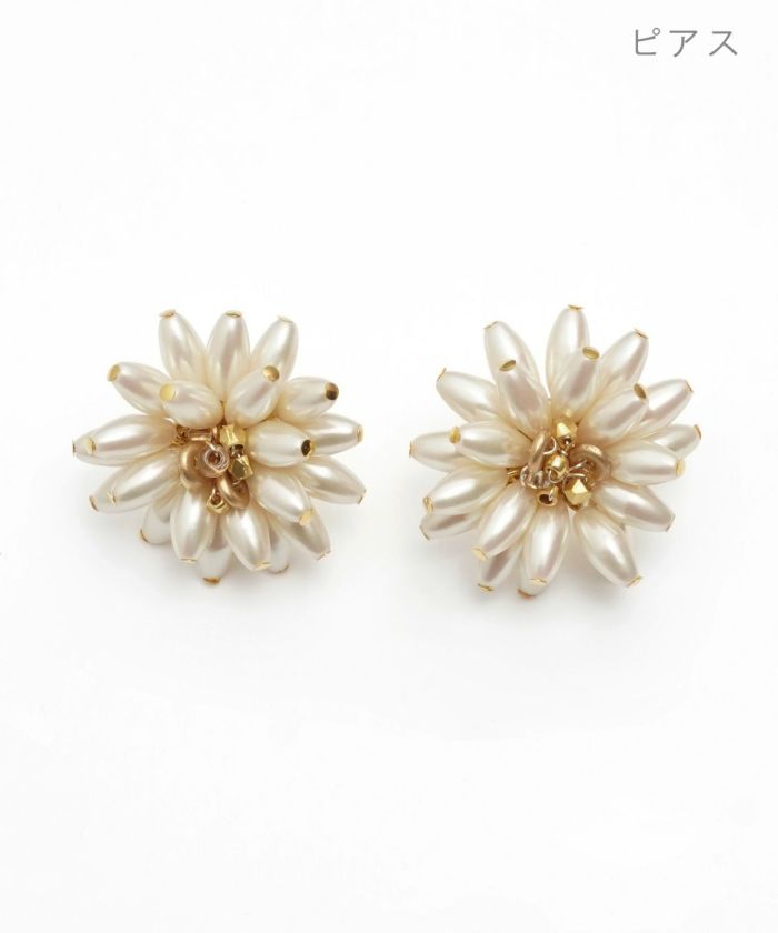 パール フラワー ピアス イヤリング Pearl Flower Pierce Earring （Liala） 全2種 ｜lia915-9768【3】  - ピアス商品一覧 - Joint Space