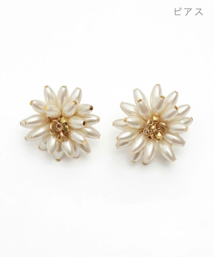 パール フラワー ピアス イヤリング Pearl Flower Pierce Earring