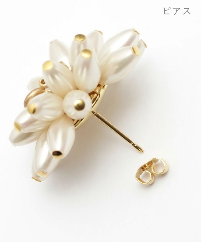 パール フラワー ピアス イヤリング Pearl Flower Pierce Earring