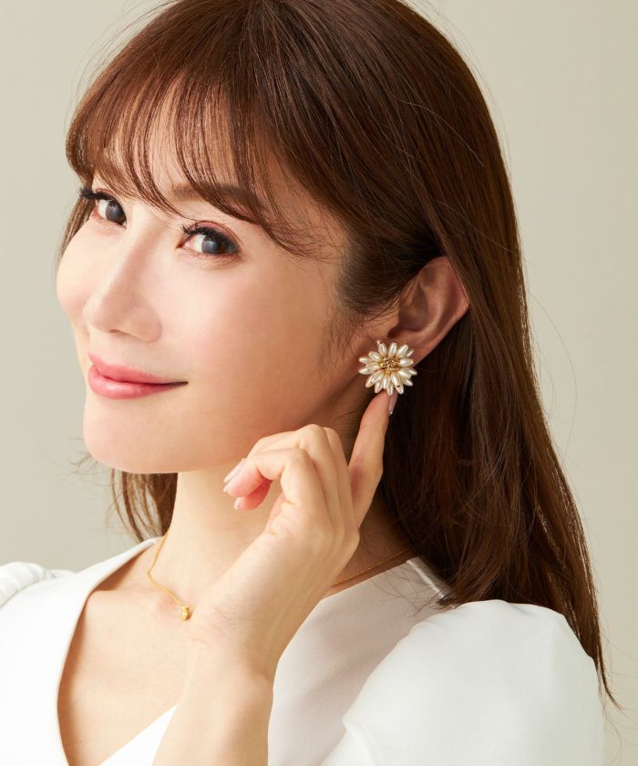 パール フラワー ピアス イヤリング Pearl Flower Pierce Earring