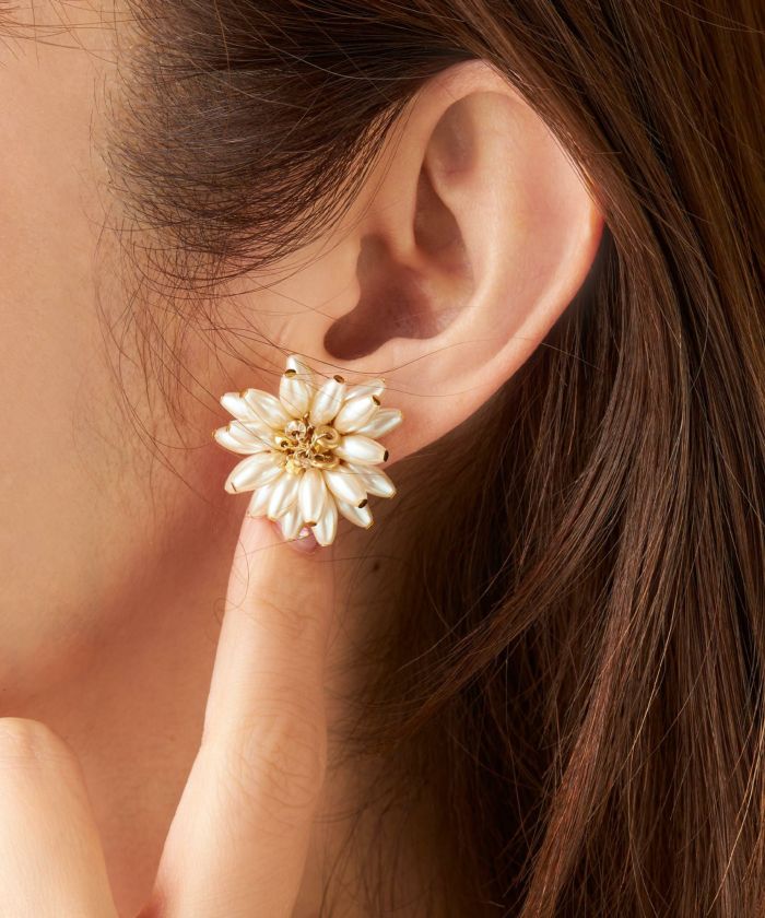 パール フラワー ピアス イヤリング Pearl Flower Pierce Earring