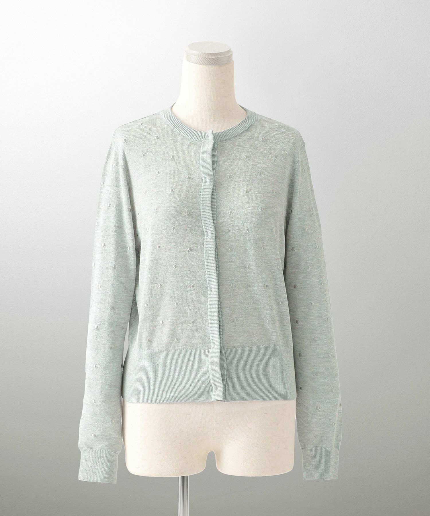 カーディガン/ドット柄/ラメ/シアーニット/カーディガン/チャコール/ハートホワイト/ハートブラック/ライトグレー/ホワイト/ネイビー/ブラック/S/M