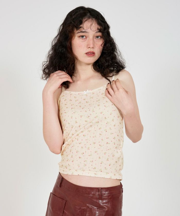 小花柄 フリルキャミワンピース TINA：JOJUN（ワンピース