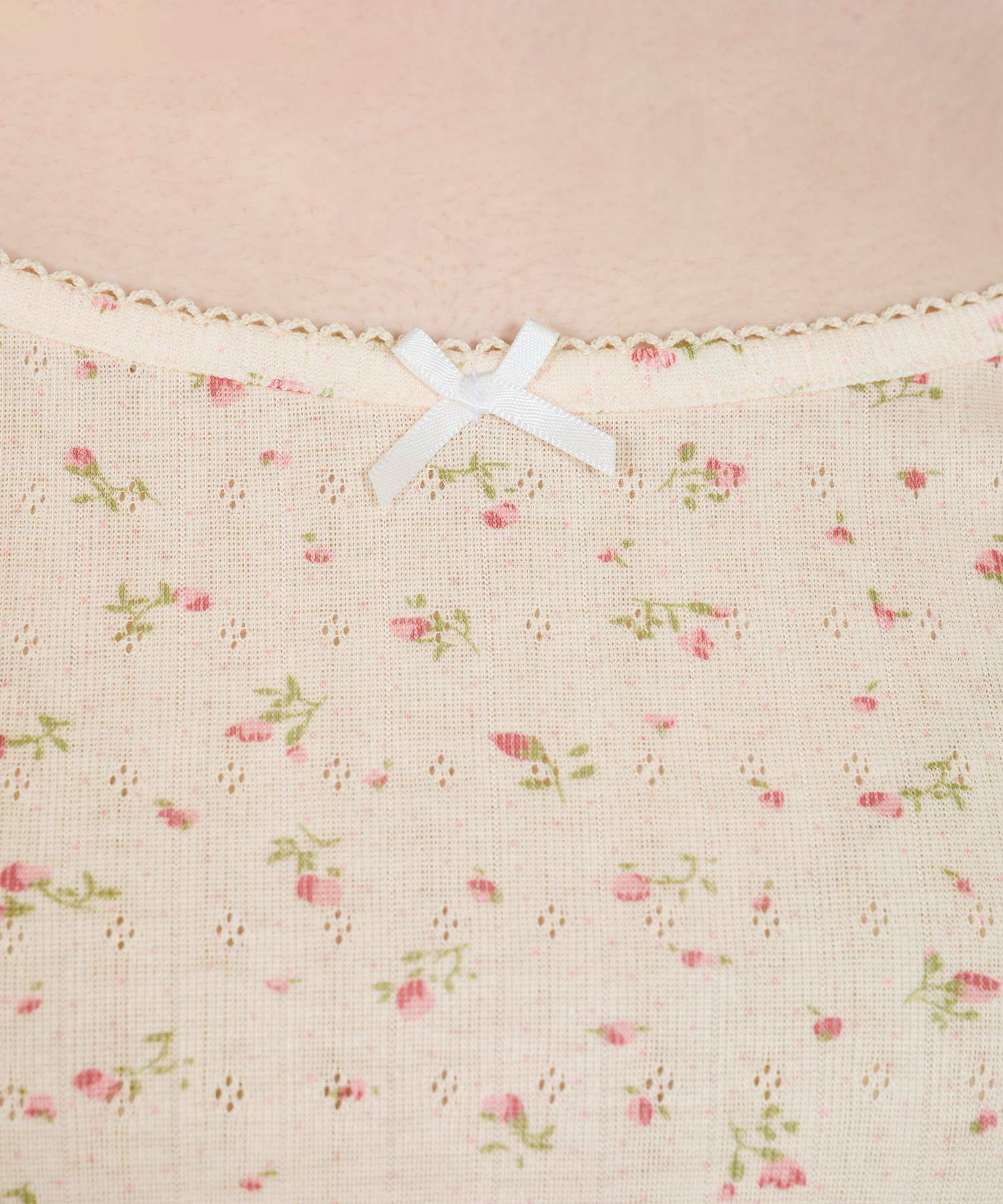 トップス/キャミソール/小花柄/レース