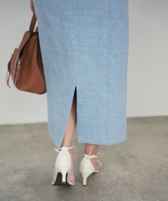 限定Price！SALE デニム ペンシル スカート lieulien×Chika 全2