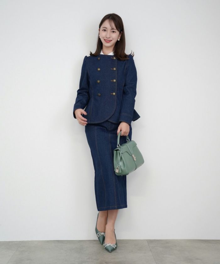 限定Price！SALE デニム ペンシル スカート lieulien×Chika 全2
