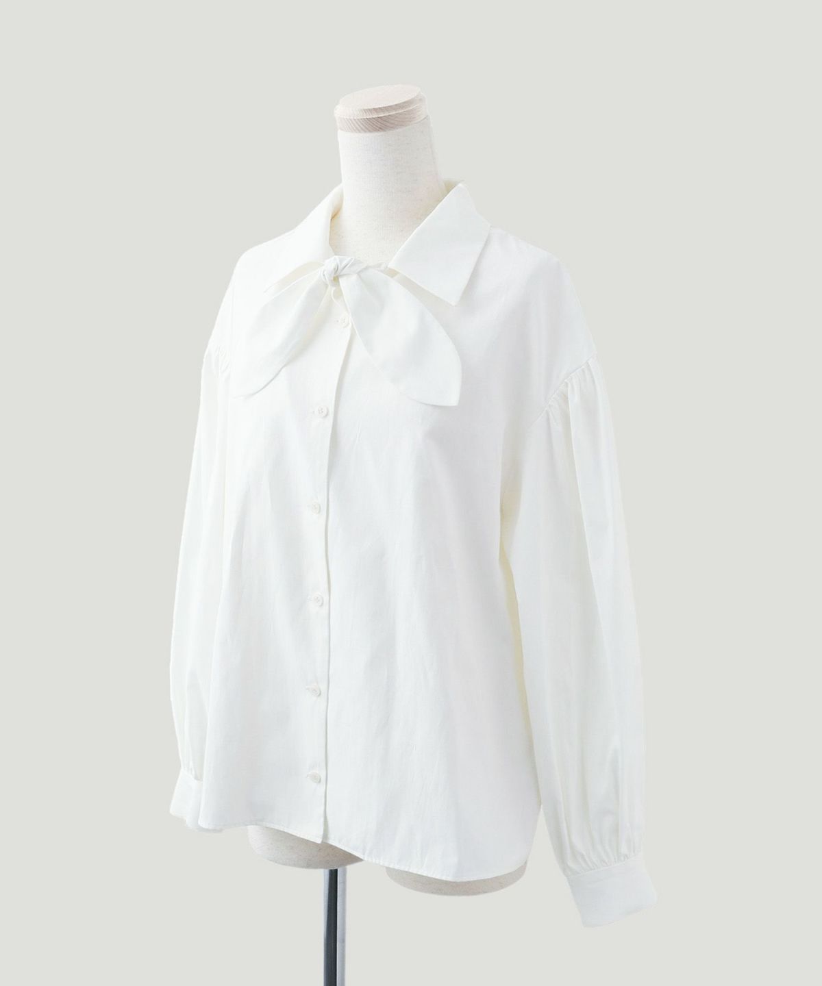 ブラウス/スカーフタイ/ブラウス/ホワイト/ブラック/M