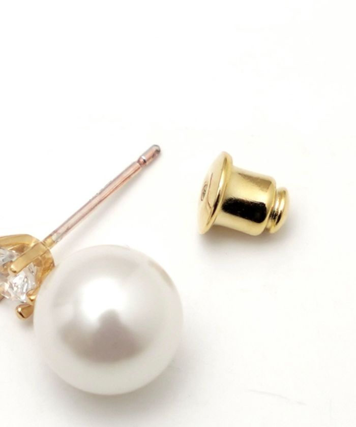 シンプル パール クリスタル ピアス Simple Pearl Crystal Pierce