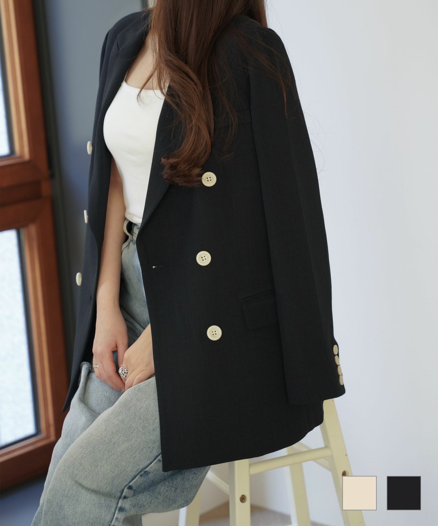 限定Price！SALE ダブルブレストジャケット Joint Space×aya 全2色 