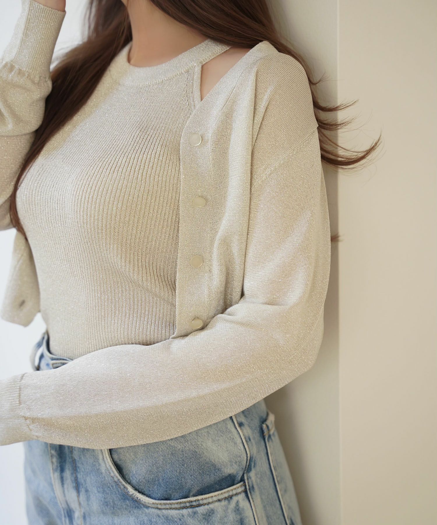 CLEARANCE-SALE ハイツイスト シャイニー ニット アンサンブル Joint  