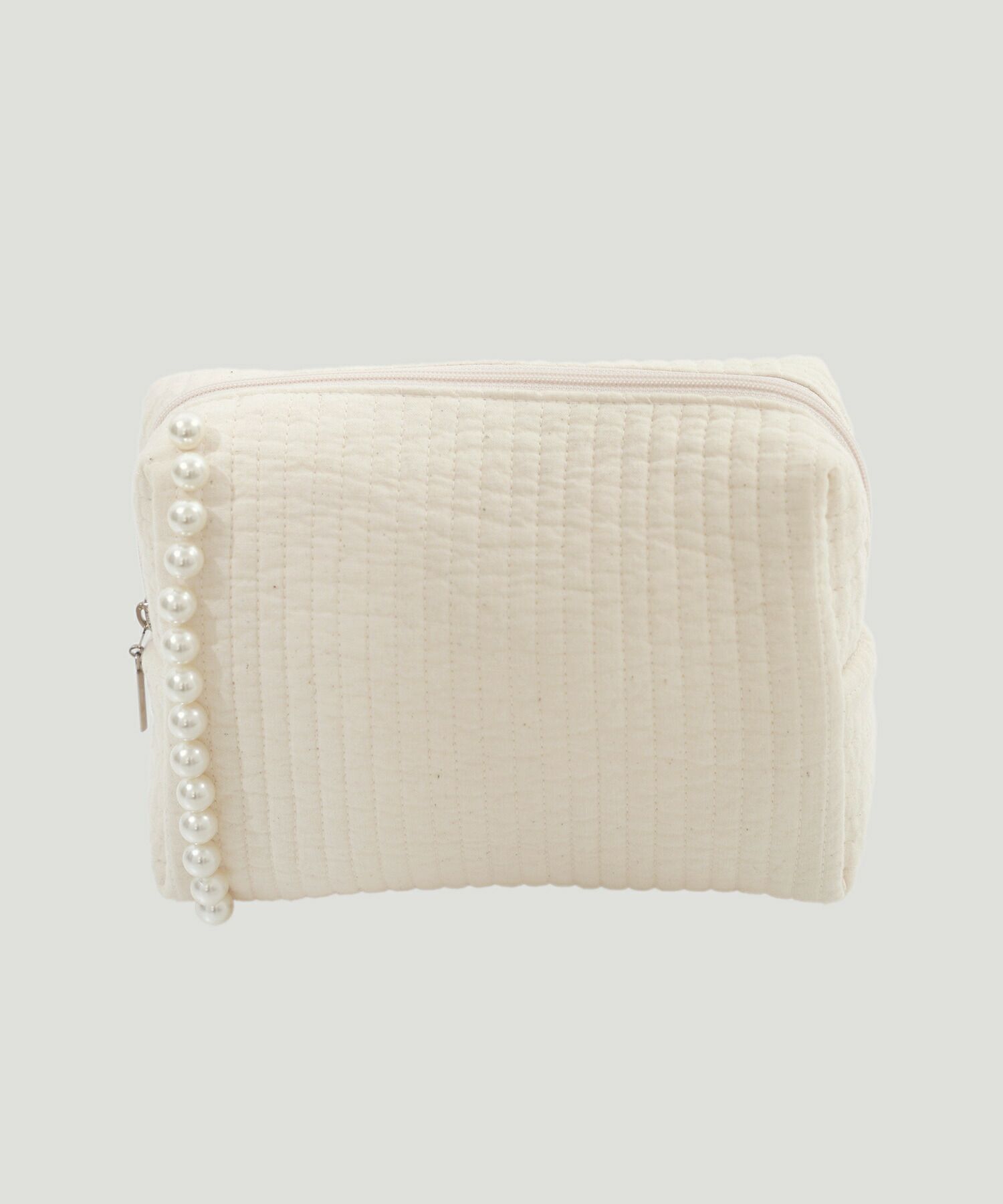 レディース/ポーチ/パール/ヌビ/春/夏/秋/冬/トラベルポーチ/オムツポーチ/ブラック/アイボリー/グレー