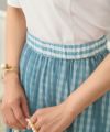 セレクト/スカートボリューム春夏秋ロング長いエレガントおしゃれかわいい黒柄チェック大人二重ジョイントスペース