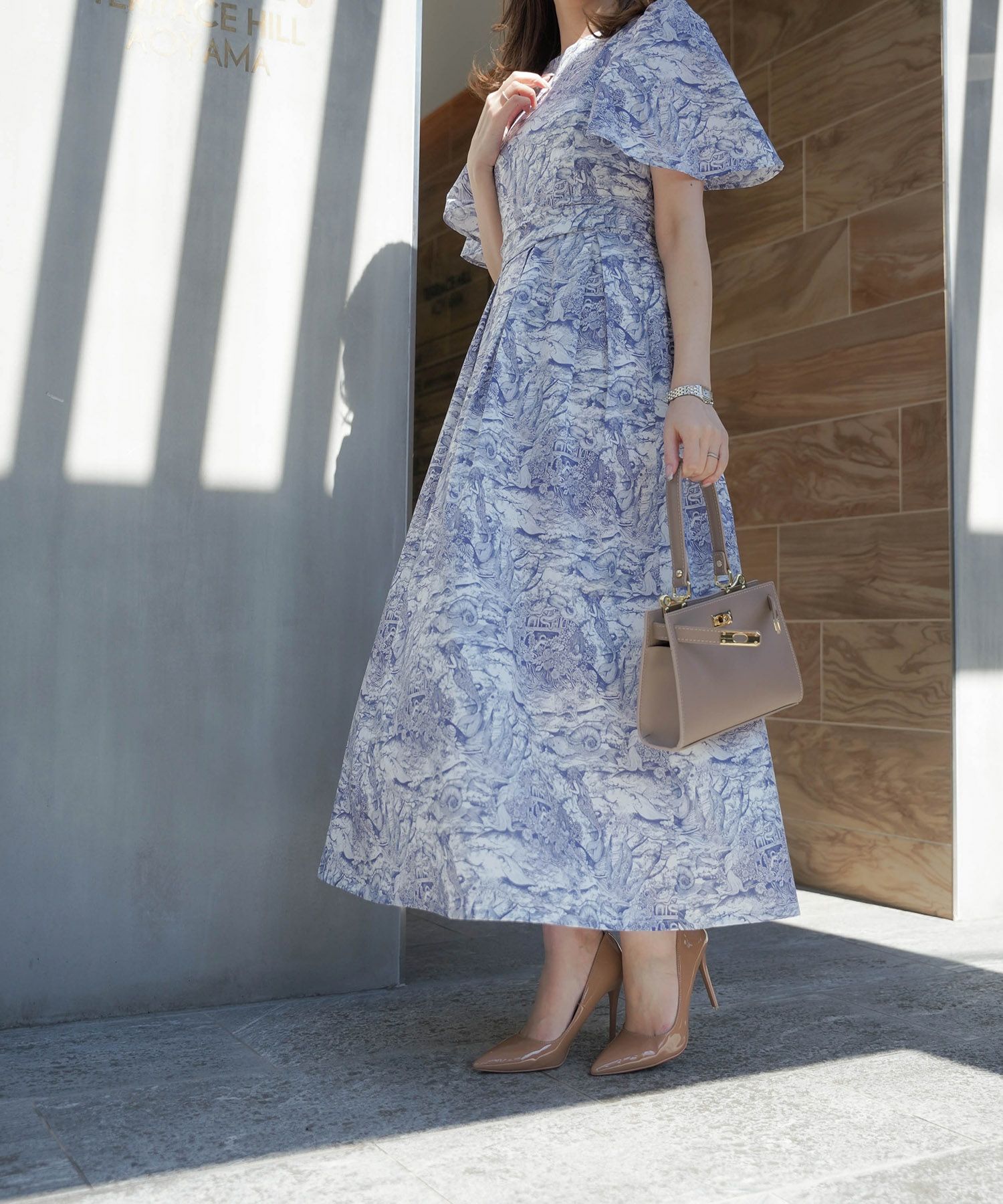 リゾート ロング ワンピース Made with Liberty Fabric HUIT 全3色 