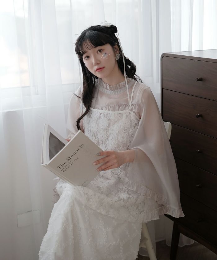 シアー ミニワンピース miolite 全1色|mio331-0025【1】 - 半袖 シアー ミニワンピース miolite 全1色|mio331-0025【1】 - 半袖