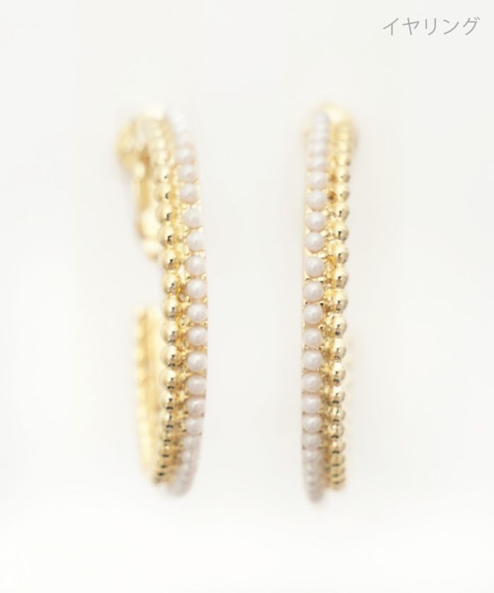 ダブル ライン フープ ピアス イヤリング Double Line Hoop Pierce Earring