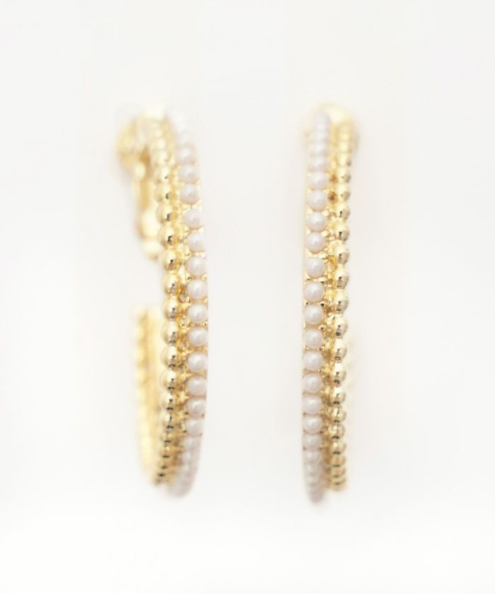 ダブル ライン フープ ピアス イヤリング Double Line Hoop Pierce Earring