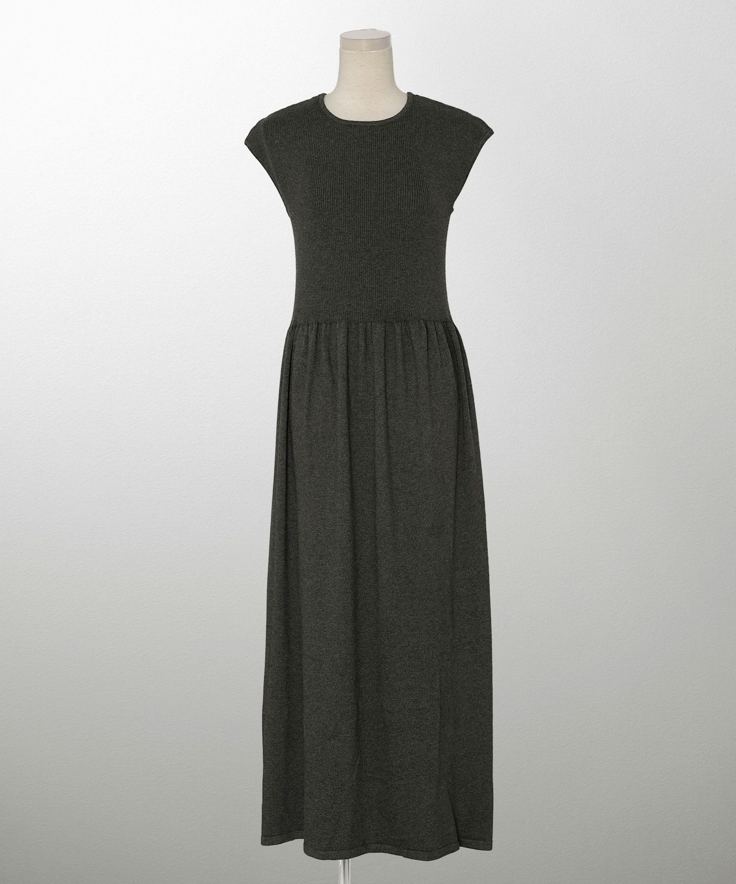 ワンピース/ラメ/サマーニット/ワンピース/チャコール/ベージュ/ブラック/S/M