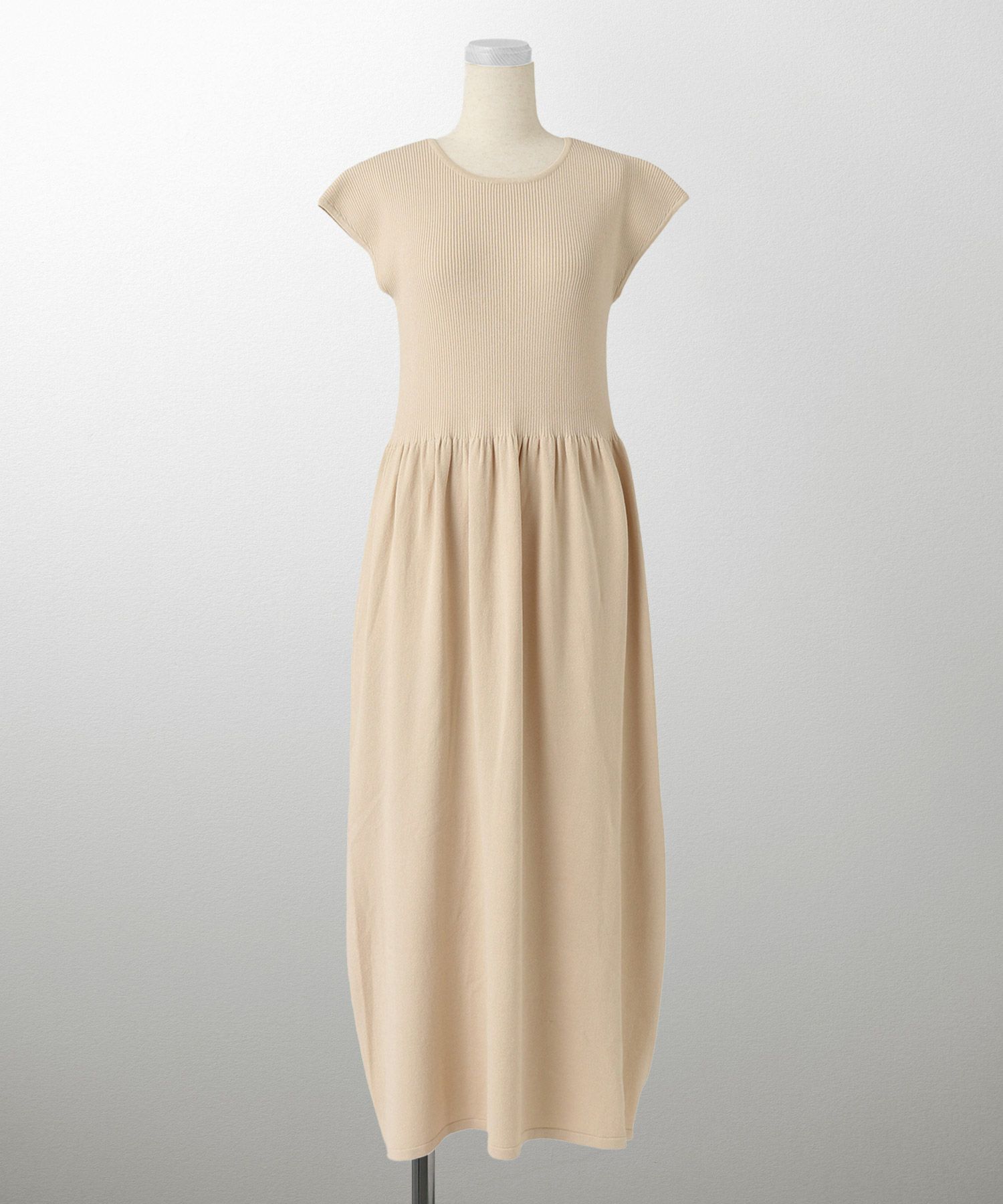 ワンピース/ラメ/サマーニット/ワンピース/チャコール/ベージュ/ブラック/S/M