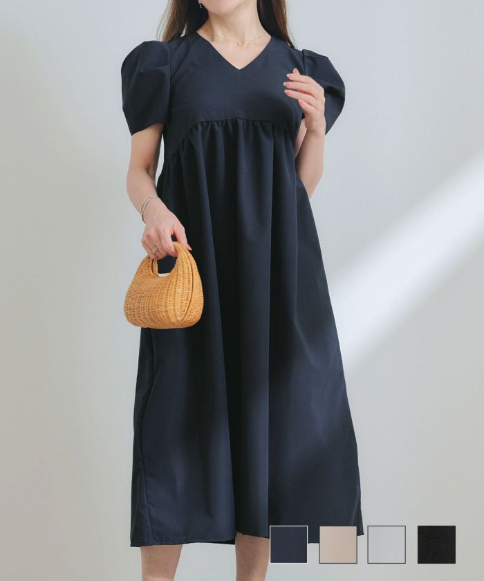 手洗い可/ワンピースレディース服きれいめかわいいおしゃれ洗える春夏秋無地シンプル大人ジョイントスペース