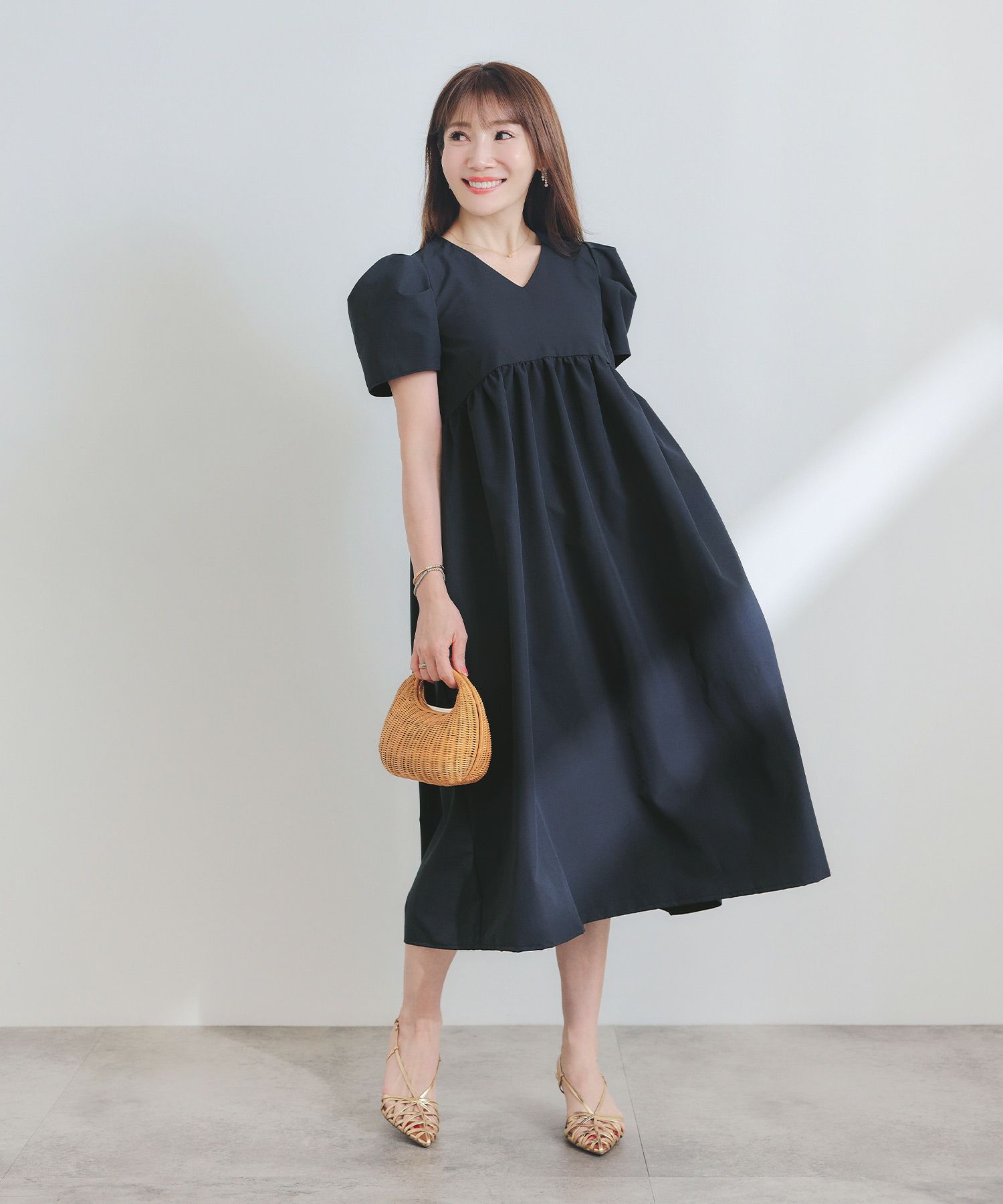 手洗い可/ワンピースレディース服きれいめかわいいおしゃれ洗える春夏秋無地シンプル大人ジョイントスペース