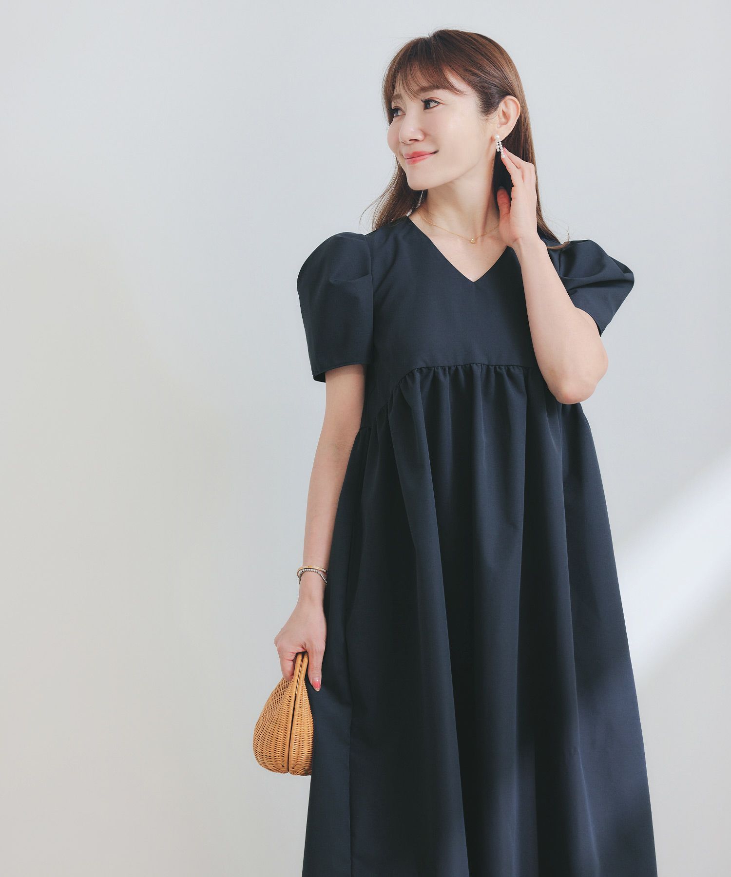 手洗い可/ワンピースレディース服きれいめかわいいおしゃれ洗える春夏秋無地シンプル大人ジョイントスペース