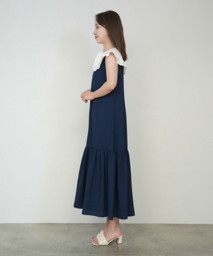 限定Price！SALE ダブル フリル カラー ティアード ヘム