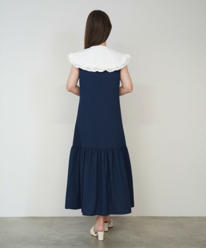 限定Price！SALE ダブル フリル カラー ティアード ヘム
