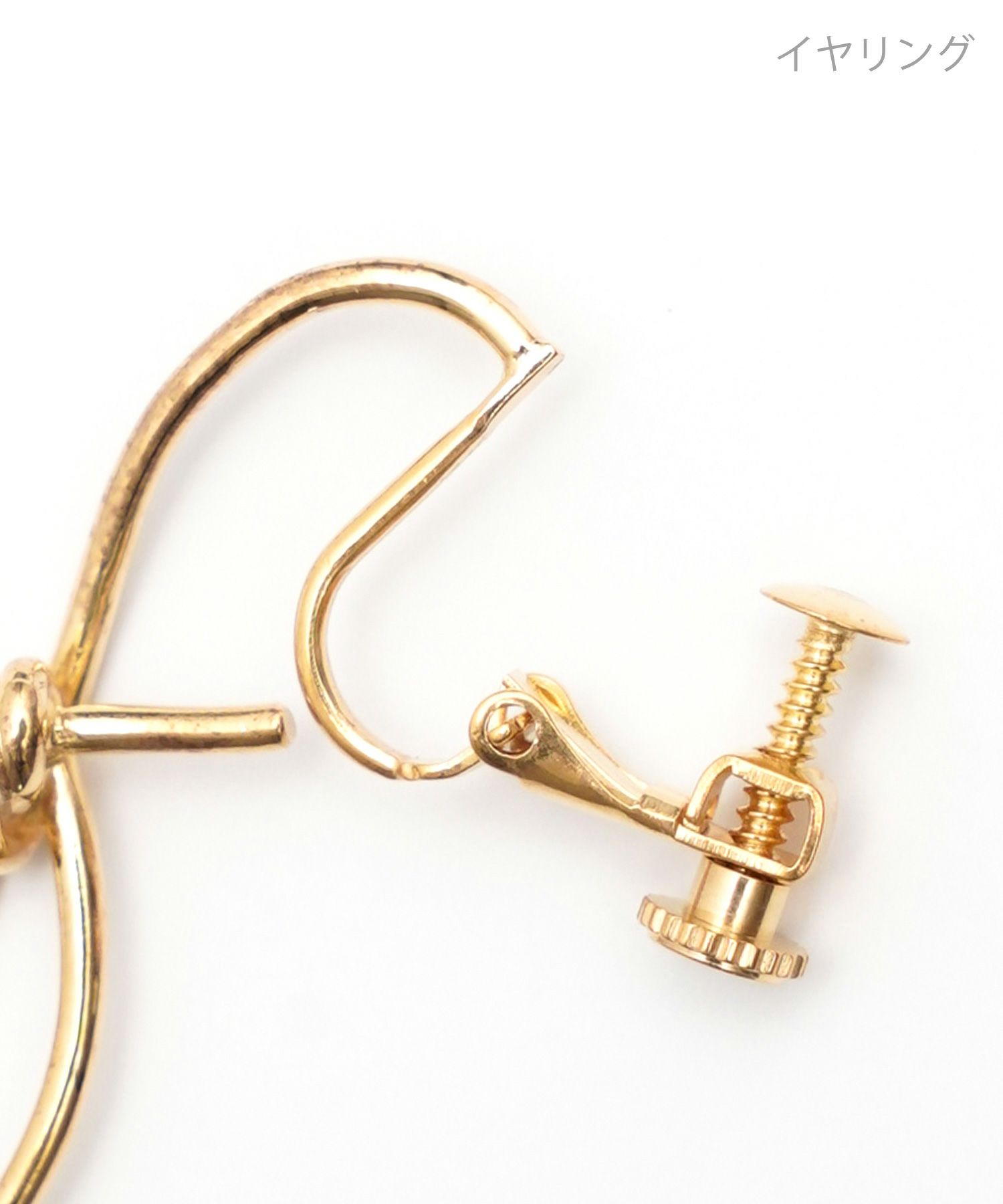 シンプル リボン ピアス イヤリング Simple Ribbon Pierce Earring