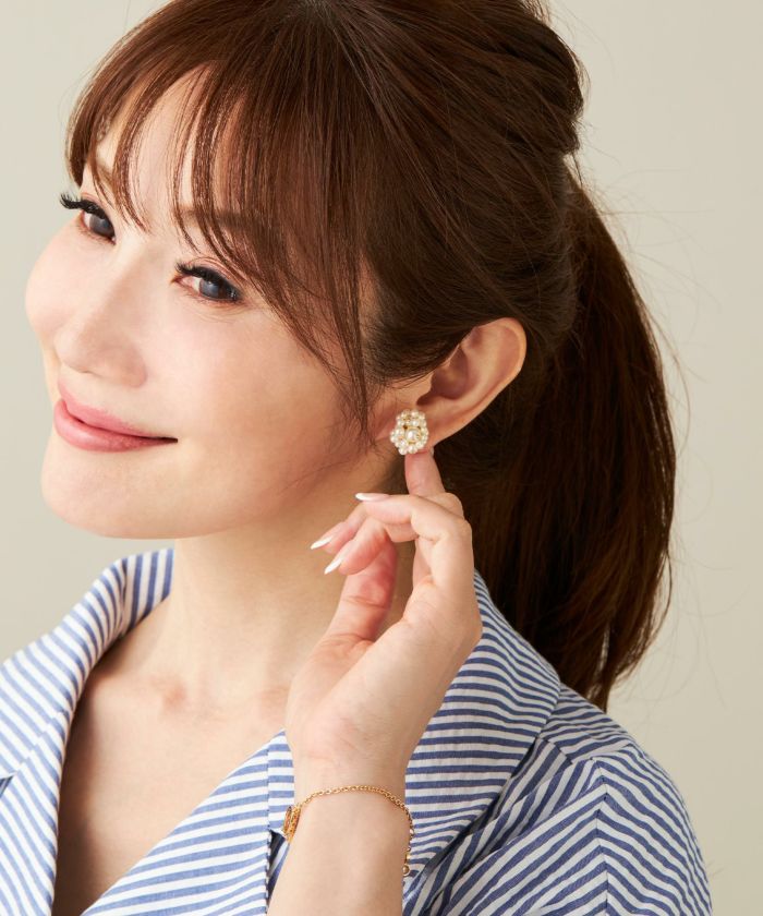 スパークリング パール ピアス イヤリング Sparkling Pearl Pierce Earring