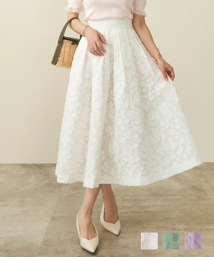 ジャガードふんわりフレアスカートLiala×PG