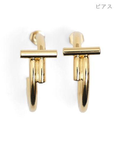 クローバー フープ ピアス イヤリング Clover Hoop Pierce