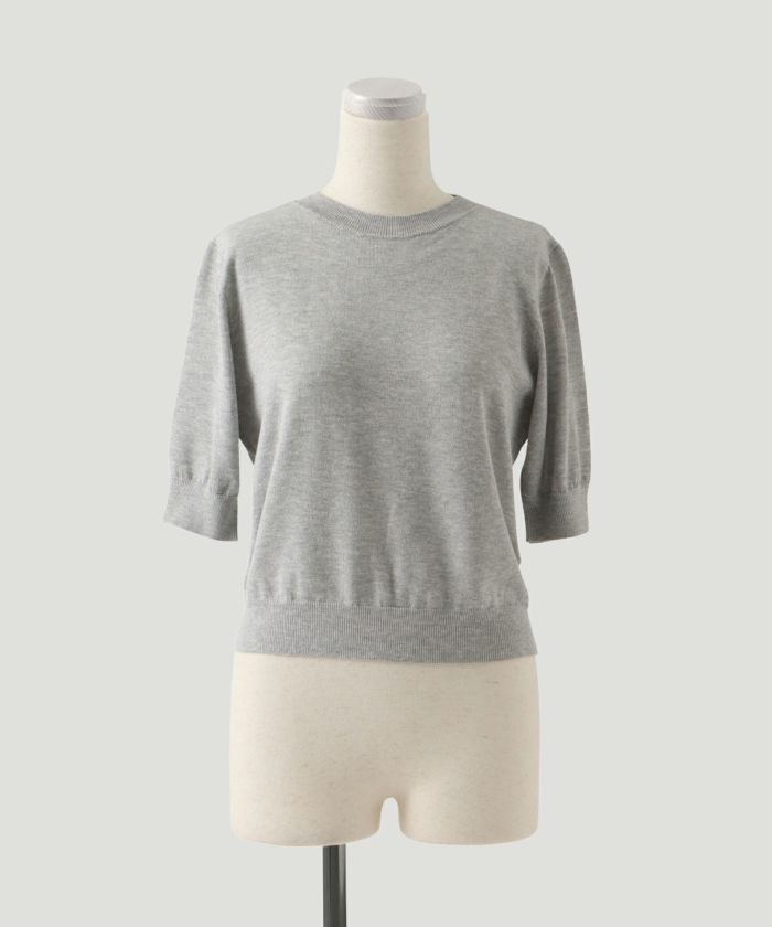 ニット セーター バック パール ベーシック ラメ ニット トップス HUIT レディース HUIT bouquet ニット セーター バック パール ベーシック ラメ