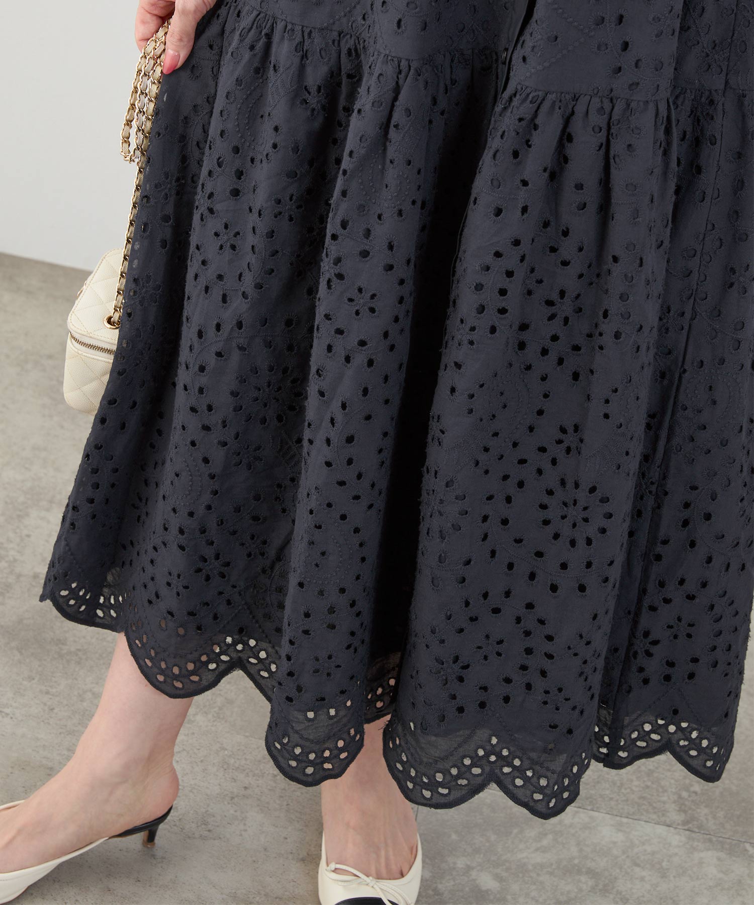 手洗い可レースワンピース半袖白黒レディース白い洗える春夏秋かわいい大人ロングジョイントスペース