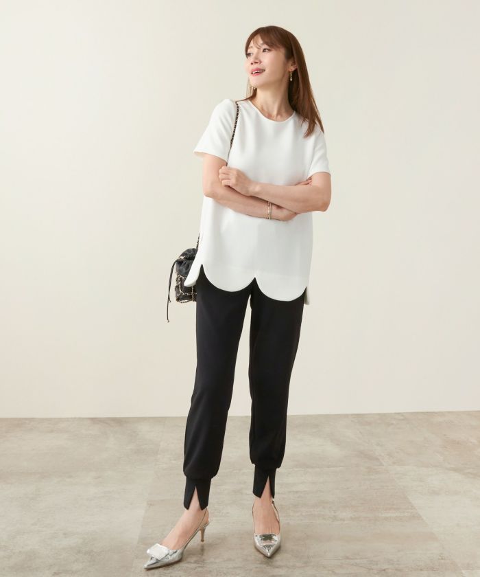 EarlyAutumn-SALE ダンボールニット スカラップヘム プル