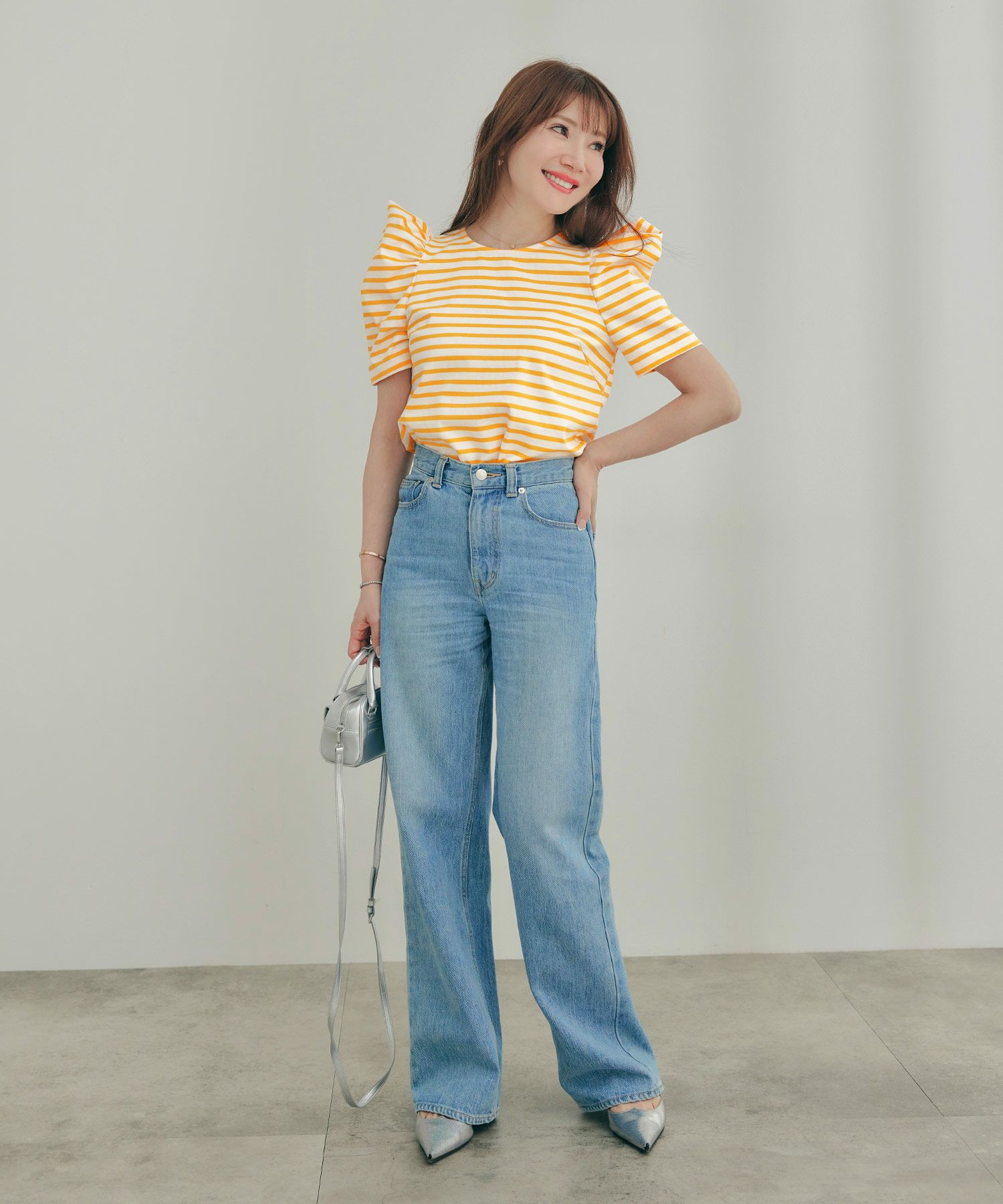 手洗い可/カットソーレディースおしゃれトップス半袖ボーダー柄無地白黒かわいいきれいめ洗濯できる長持ちジョイントスペース